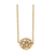 Blue Sapphire Origami Sphere Ball Pendant in 18K Yellow Gold