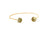 Peridot Oregami  Ball Bangle in 18k Yellow Gold