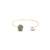 Blue Sapphire & Pearl Bangle in 18k Yellow Gold