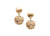 Multi Sapphire Dangling Ball Earring in 18k Yellow Gold