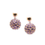 Blue Topaz Origami  Sphere Ball  Ball Earring In 18k Yellow Gold