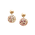 Blue Topaz Origami  Sphere Ball  Ball Earring In 18k Yellow Gold