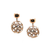 Blue Topaz Origami  Sphere Ball  Ball Earring In 18k Yellow Gold