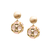 Multicolor Tourmaline Origami Sphere Ball  Earring in 18K Yellow Gold
