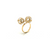 Origami Sphere Balls Ruby Ring in 18k Yellow Gold