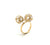Origami Sphere Balls Rainbow Moonstone Ring In 18k Yellow Gold
