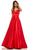 Sherri Hill - 52926 Long Surplice Sweetheart A Line Dress In Red
