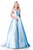Sherri Hill - 51856 Sleeveless V Neck Mikado Ballgown In Blue