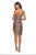 La Femme - 28227 Short Asymmetric Sequined Dress In Pink and Gold