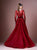 Gatti Nolli Couture - OP-4623 Sequined Long Sleeves Ballgown In Red