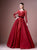 Gatti Nolli Couture - OP-4623 Sequined Long Sleeves Ballgown In Red