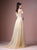 Gatti Nolli Couture - OP-4667 Pleated Off-Shoulder A-Line Dress In Gold