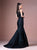 Gatti Nolli Couture - OP-4671 Embroidered Jewel Neck Mermaid Gown In Black