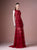 Gatti Nolli Couture - OP-4682 Applique Bateau Trumpet Dress In Red