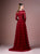 Gatti Nolli Couture - OP-4683 Floral Applique Ruffled A-line Dress In Red
