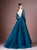 Gatti Nolli Couture - OP-4757 Embellished Lace Bateau Ballgown In Green