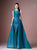 Gatti Nolli Couture - OP-4759 Embroidered Bateau Dress With Overskirt In Green