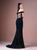 Gatti Nolli Couture - OP-4772 Fringe Off-Shoulder Trumpet Dress In Black
