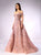 Gatti Nolli Couture - OP-4777 Embroidered Offshoulder Pleated Ballgown In Pink