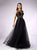 Gatti Nolli Couture - OP-4782 Lace Illusion Bateau Ballgown In Black