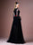 Gatti Nolli Couture - OP-4679 Long Sleeve Embroidered A-line Dress In Black