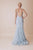 Gatti Nolli Couture - OP-4908 Embroidery Appliqued Mermaid Gown In Blue