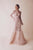 Gatti Nolli Couture - OP-4916 Embellished Illusion Ruffled Gown In Pink and Yellow