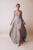 Gatti Nolli Couture - OP-4962 Floral Embroidered A-line Gown In Silver and Purple