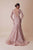 Gatti Nolli Couture - OP-4964 Bedazzled Illusion Bateau Trumpet Dress In Pink and Silver