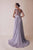 Gatti Nolli Couture - OP-4981 Embellished One Shoulder A-line Gown In Purple and Silver