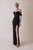 Gatti Nolli Couture - OP-4982 Off-Shoulder Embellished Sheath Dress In Black