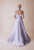 Gatti Nolli Couture - OP-4985 Off-Shoulder A-line Gown With Train In Purple