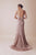 Gatti Nolli Couture - OP-4987 Sequined Lace Deep V-neck Mermaid Dress In Pink
