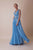 Gatti Nolli Couture - OP-4990 Plunging Neck A-Line Gown In Blue