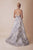 Gatti Nolli Couture - OP-5028 Sleeveless Plunging Halter V-neckline In Grey and Pink