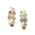 Organic Color Diamond Slice with White Diamond Earrings in 18k Yellow Gold