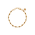 Rose cut raw diamond bracelet in 18k Yellow Gold