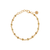 Rose cut raw diamond bracelet in 18k Yellow Gold