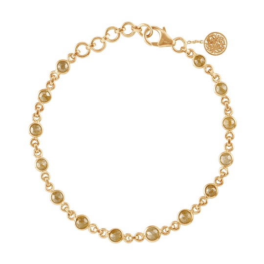Tresor Collection - Rose Cut Organic Diamond Bracelet in 18k Gold