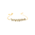 Rose cut raw diamond bracelet in 18k Yellow Gold
