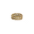 Rose cut organic diamond double row ring band in 18k rose gold