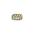 Rose cut organic diamond double row ring band in 18k rose gold