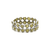 Tresor Collection - Rose Cut Organic Diamond Double Row Ring Band in 18k Gold