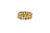 Rose cut organic diamond double row ring band in 18k yellow gold