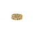 Rose cut organic diamond double row ring band in 18k rose gold