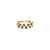 Rose cut champaign diamond ring in 18k yellow gold