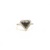 Organic Diamond Slice with Rd Brilliant Diamond Ring in 18k YG