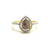 Tresor Collection - Organic color diamond with round brilliant diamond framed ring in 18k YG