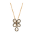 Organic Diamond Pendent With White Diamond Pave Frame Set in 18k Rose Gold