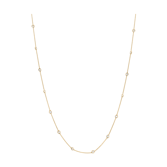 Diamond by the Yard Necklace in 18k Yellow Gold